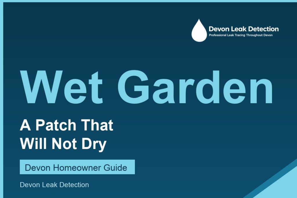 Wet patch in the garden that will not dry, Devon Leak Detection