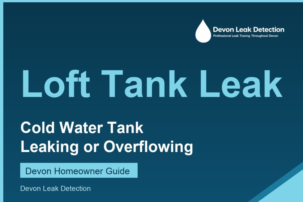 Cold water tank in the loft leaking, Devon Leak Detection